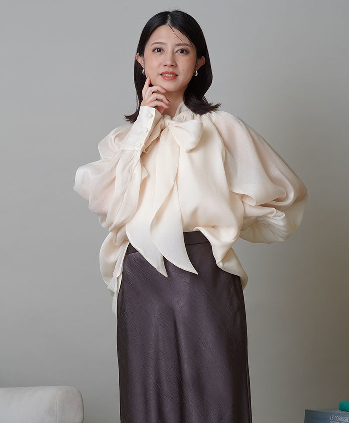 美品 ERMANNO SCERVINO エルマンノ コットンボウタイブラウス CATEGORY エルマノシェルビーノ ERMANNO SCERVINO | YOKOAUNTY